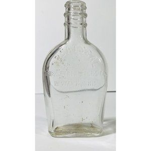 Vintage Great Seal The Stypon Bergs Co Newark Ohio Clear Drug Medicine Bottle